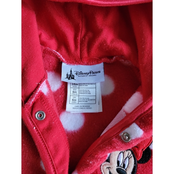 Disney One Pieces Disneyland Baby Minnie Mouse Polka Dot Fleece